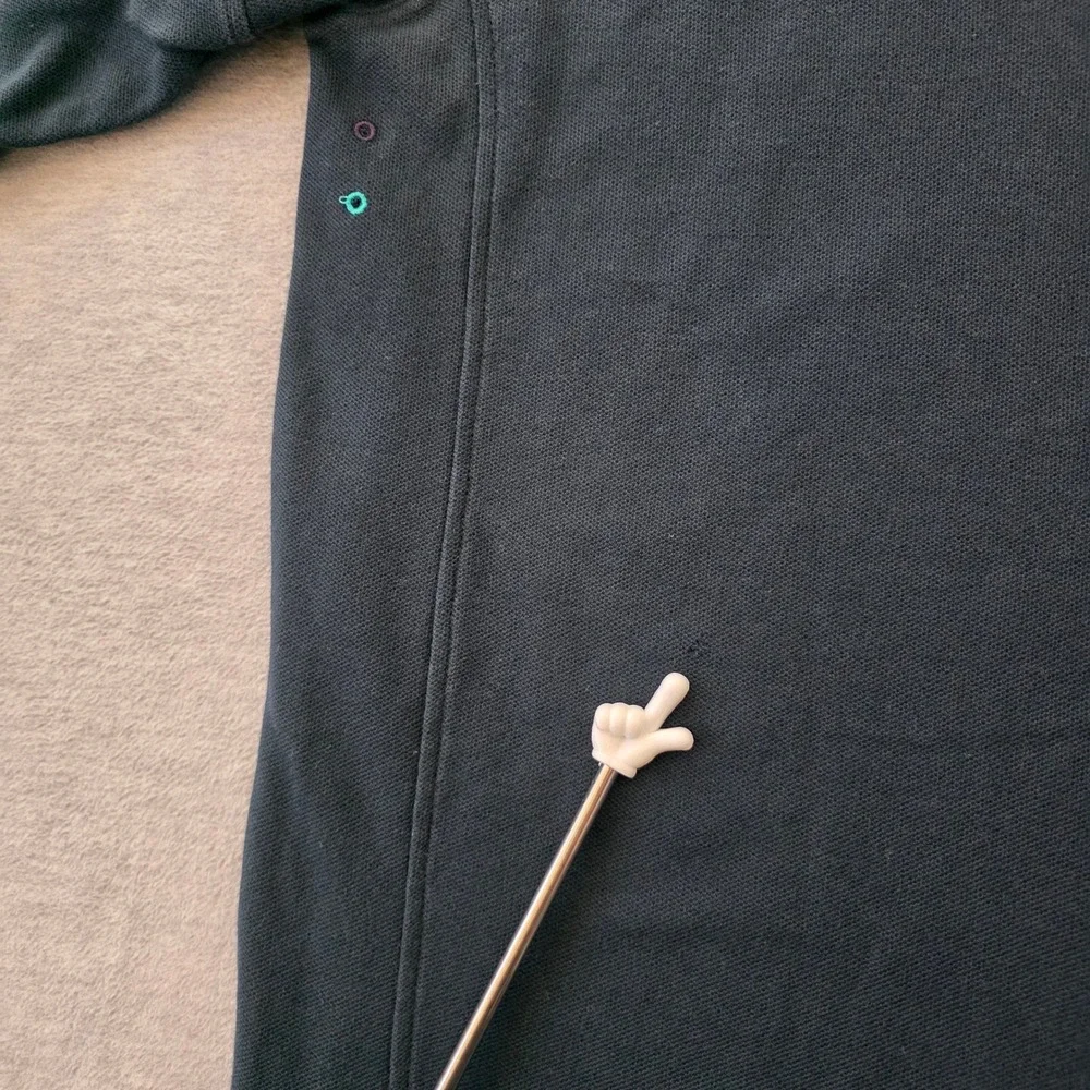 Jordan Mens XXL Polo Shirt Dark Green Teal Air Jordan 5 Sneaker Patch Jumpman